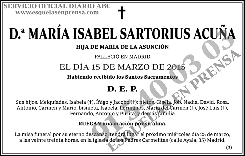 María Isabel Sartorius Acuña